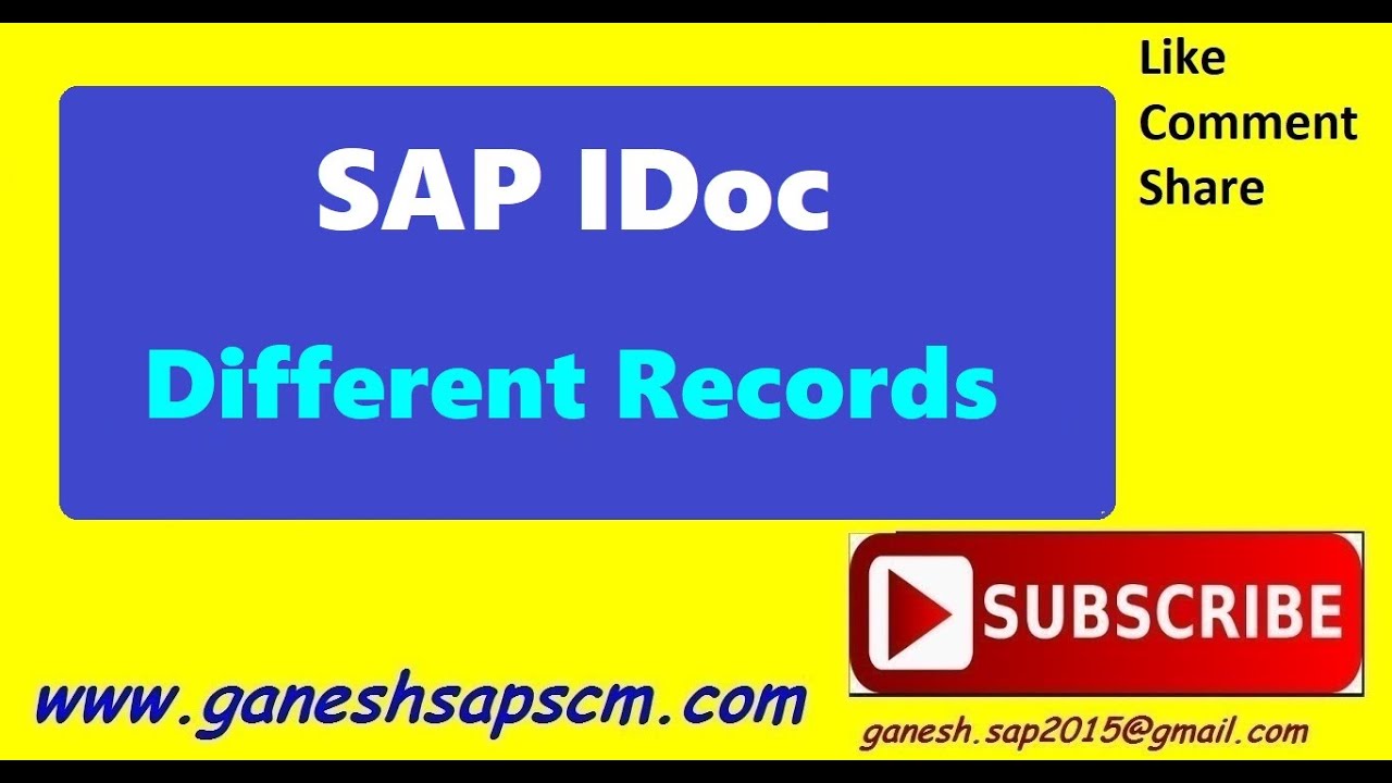 Different Records in an IDoc || SAP Best Videos on YouTube || SAP Functional Videos for FREE || SAP