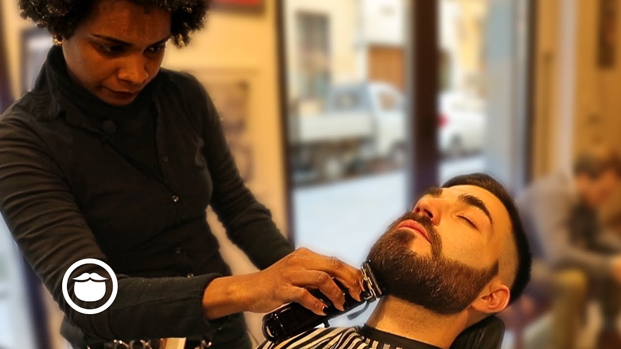 Short Transition Fade & Beard Trim at an Italian Barbershop