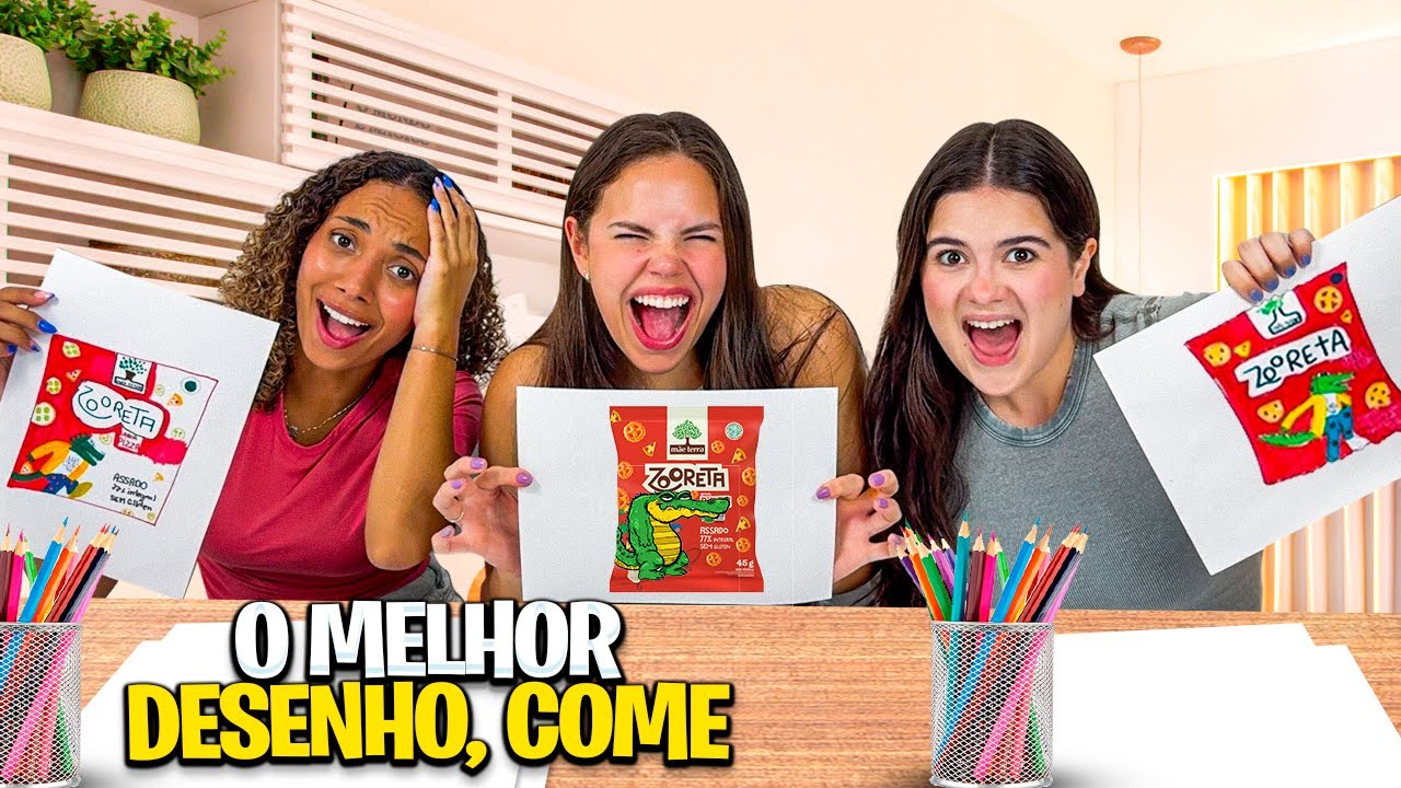 Quem Fizer O MELHOR DESENHO COME!! TRETA com Carol e Lari