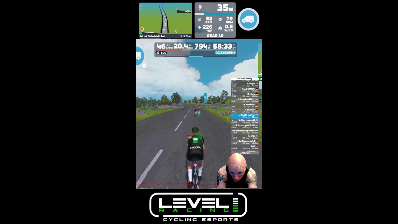 Jamie Cahill | Zwift | Zone 2 | Ven-10