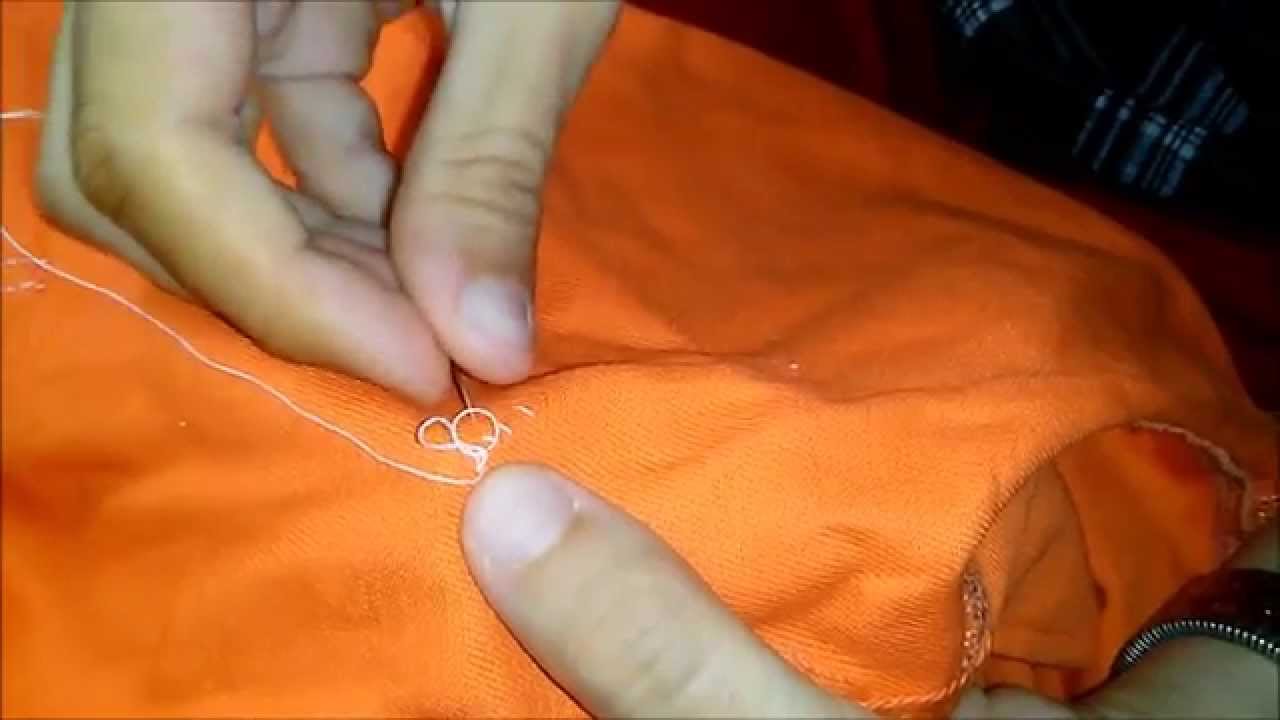Tutorial Como hacer el nudo final en una costura. Paso a paso