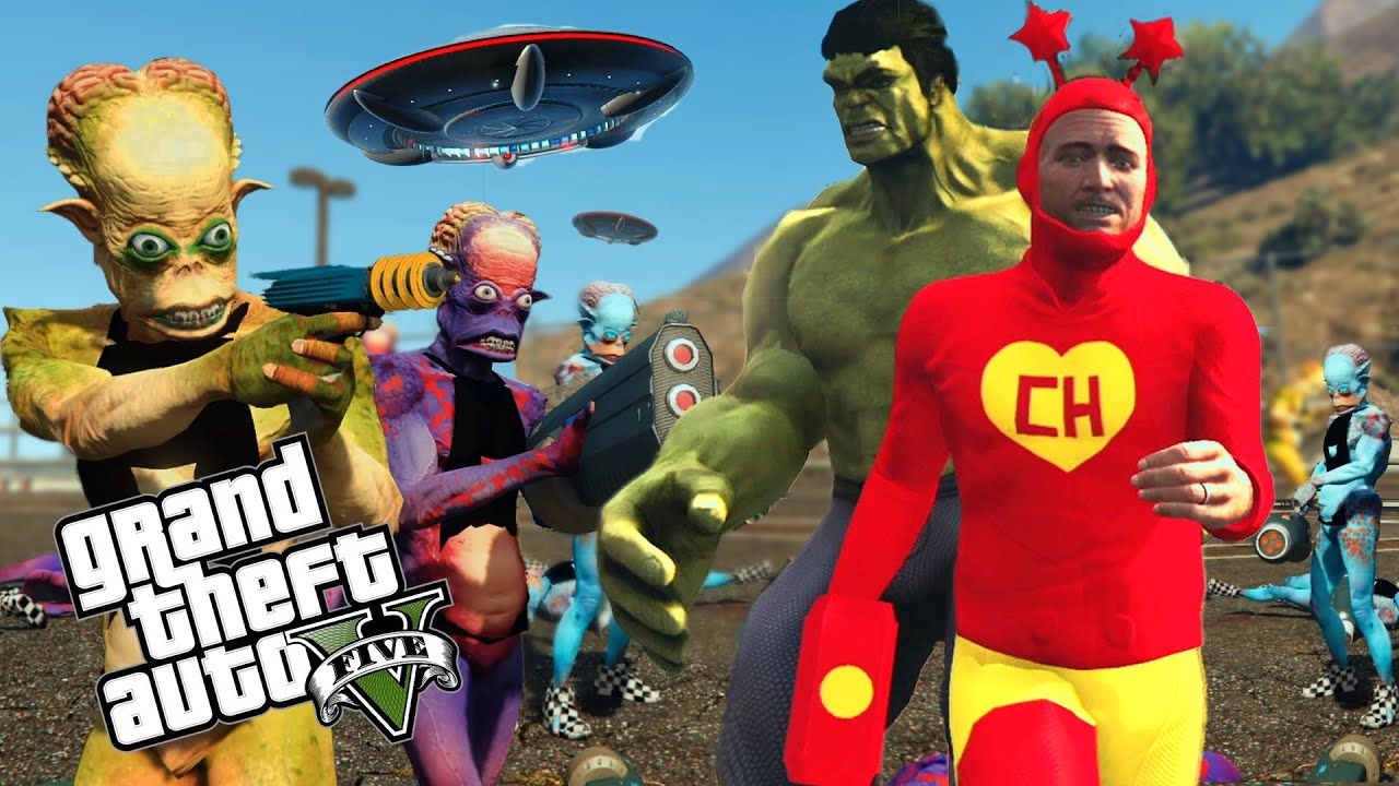 Chapolin no GTA V -  Invasão dos Marcianos, Bebê Jupteriano e o Abominável Homem das Neves (MODS)