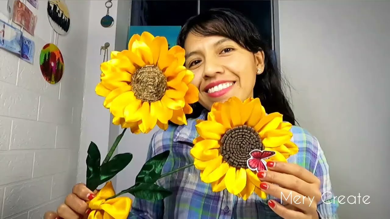 #tutorial Cómo Hacer un Girasol Eterno / NUEVA TECNICA Y LA MEJOR 🌻 2024 / Mery Create