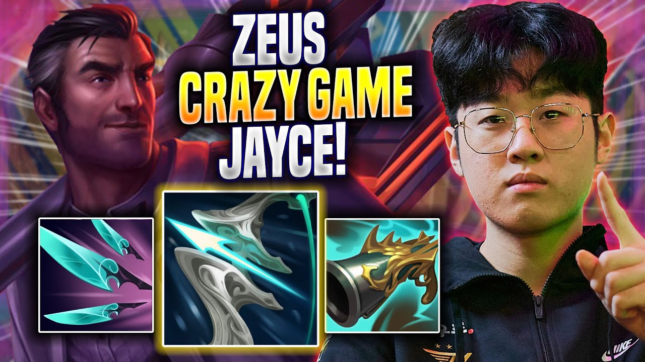 ZEUS CRAZY GAME WITH JAYCE! - T1 Zeus Plays Jayce TOP vs Fiora! | Preseason 2023