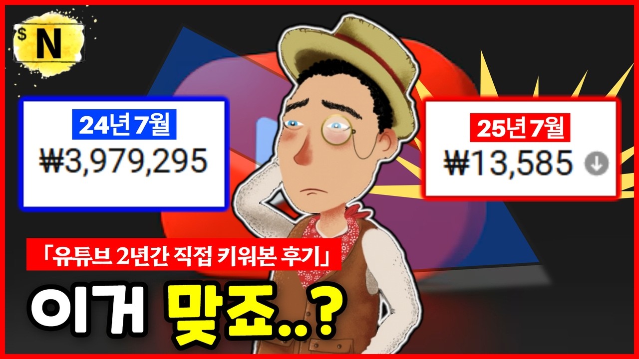 유튜브 2년간 직접 키워본 현실 후기 (수익 전부 공개)
