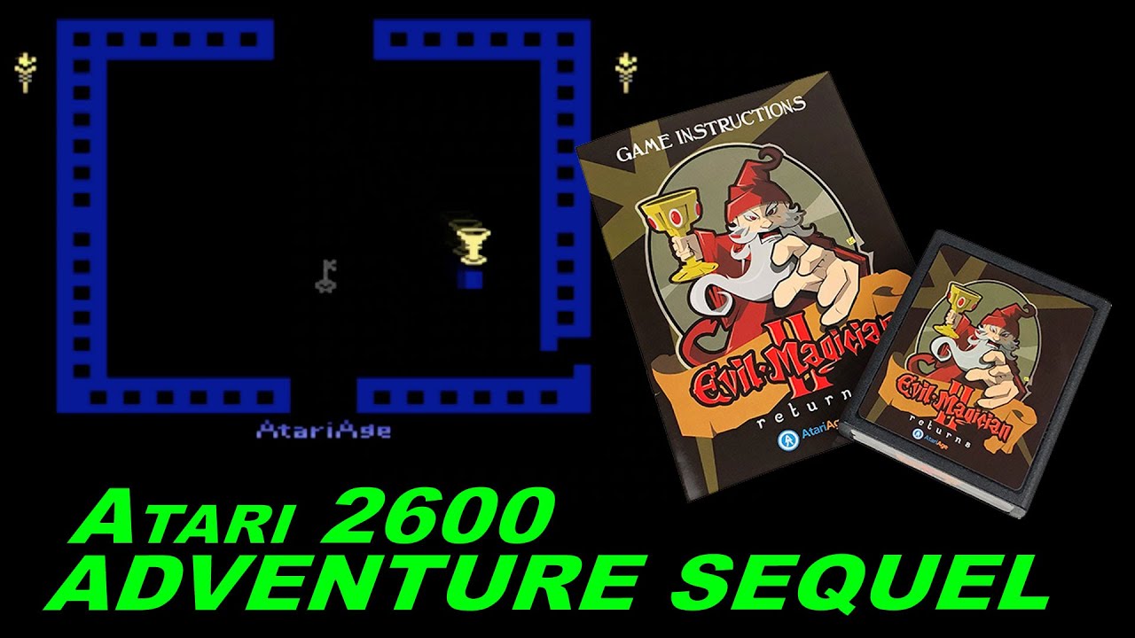 Evil Magician Returns II for ATARI 2600 Review and Gameplay (Homebrew Adventure Sequel)