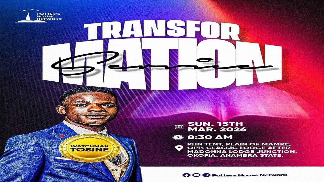 SUNDAY SERVICE | SUNDAY TRANSFORMATION SERVICE | WATCHMAN TOSINE | 15.03.2026