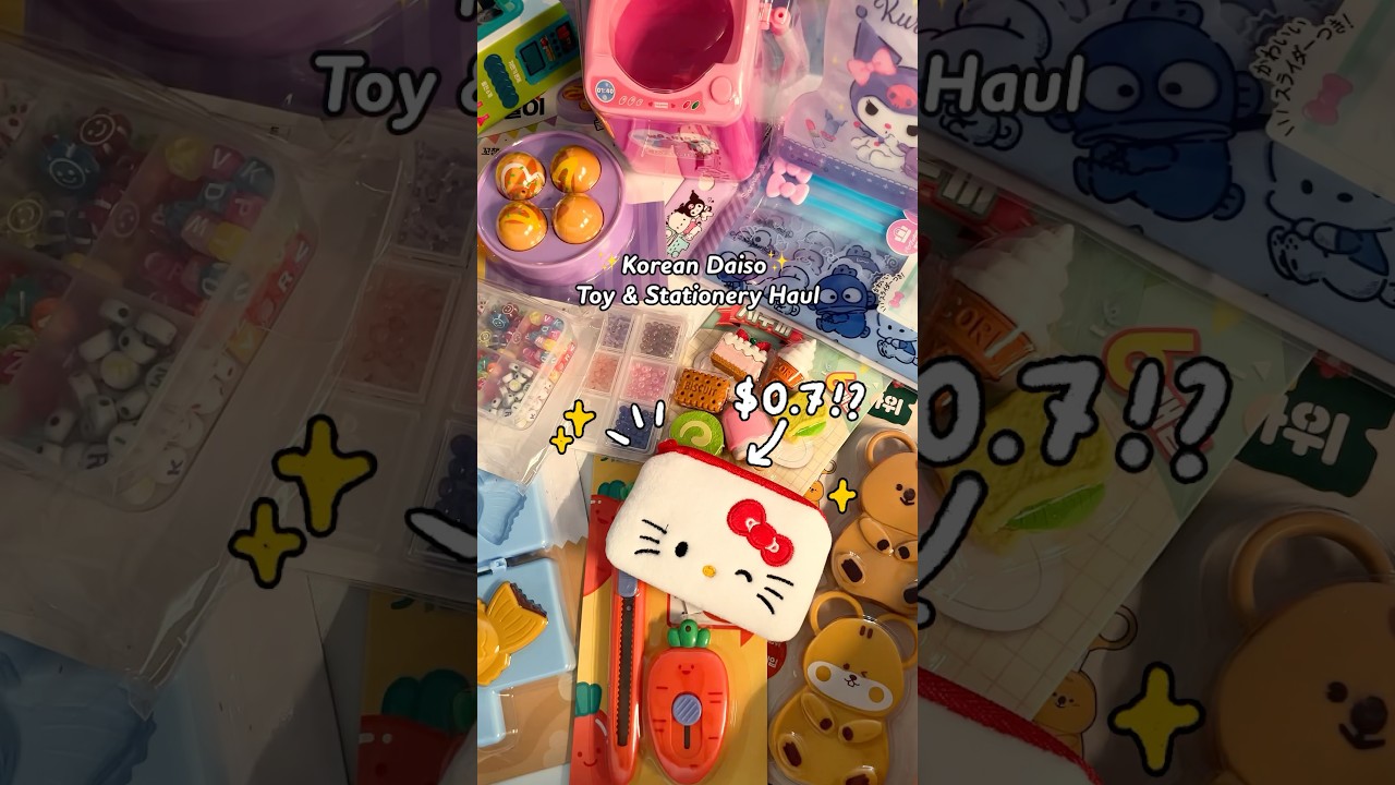 ✨TikiLog✨ Korean Daiso Toy & Stationery Haul Hidden Gems for $1!? #tikipaper #haul #toyasmr