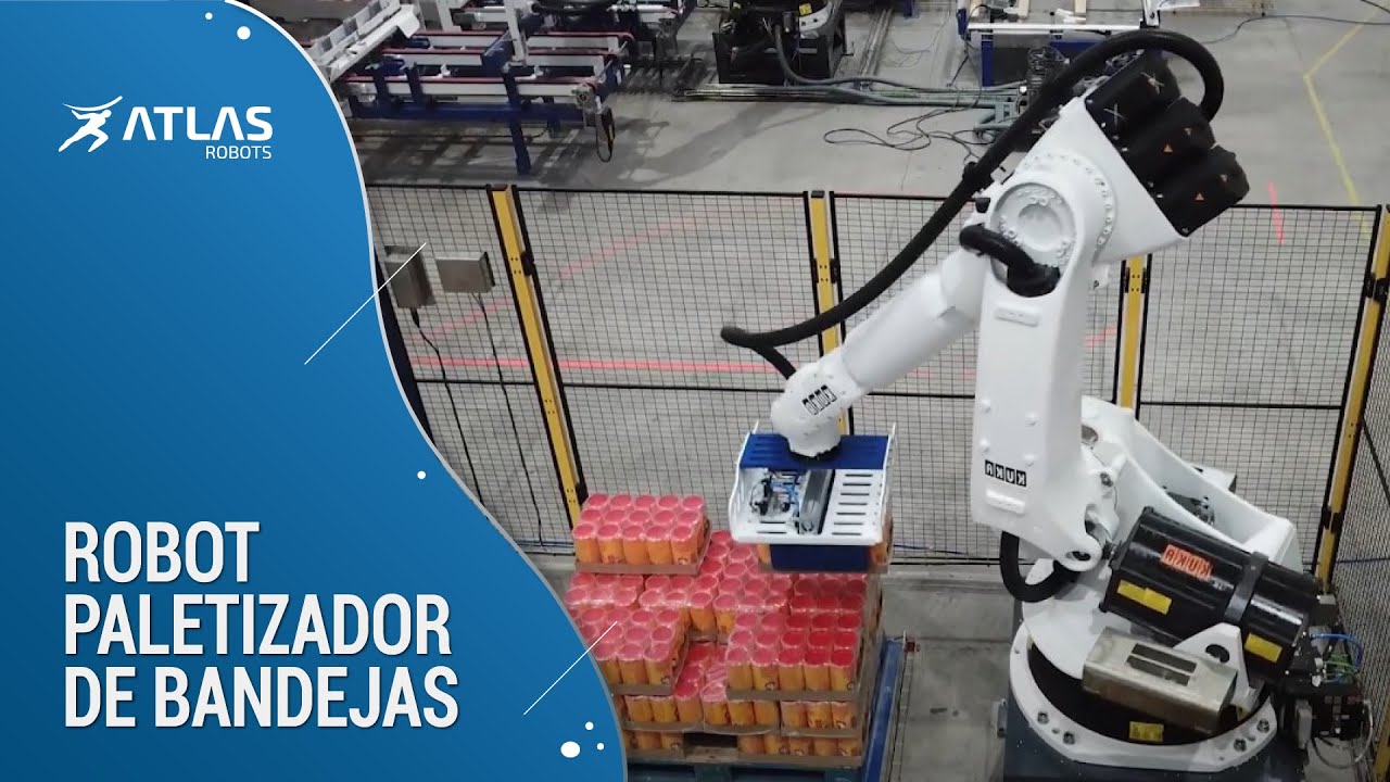 Robot paletizador bandejas retractiladas - Calnort - Atlas Robots
