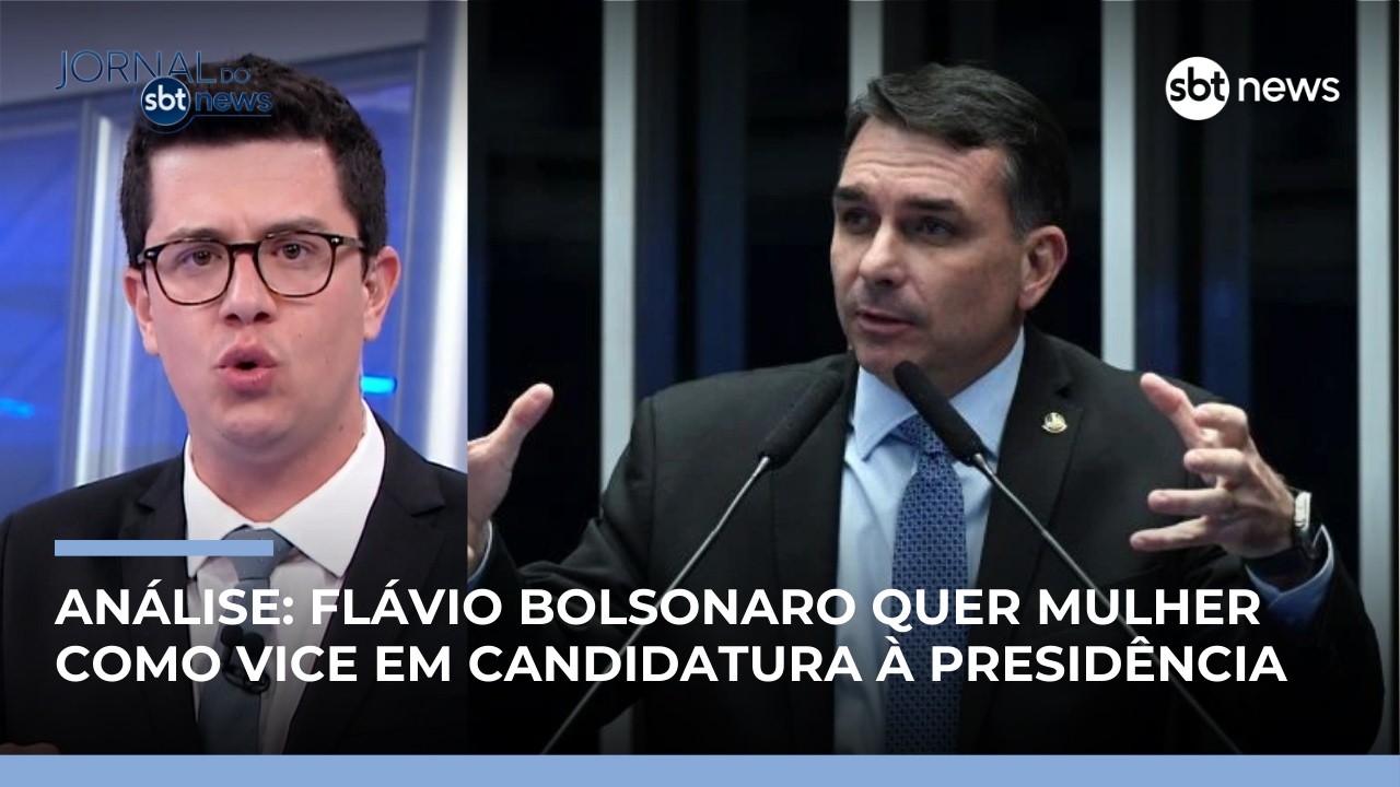 Flávio Bolsonaro quer mulher como vice em candidatura à Presidência, diz analista | #JornaldoSBTNews