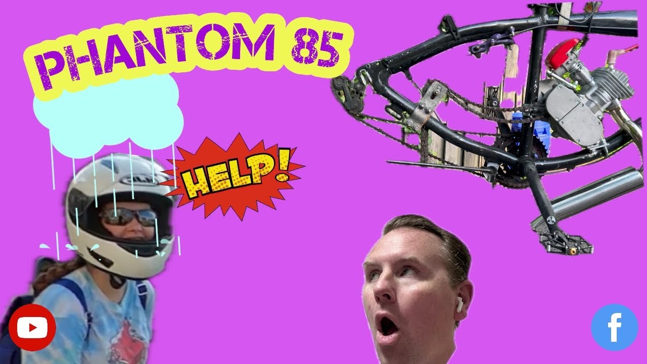 Phantom 85 Motorized Bicycle On Site Repairs with Trailer in Tow