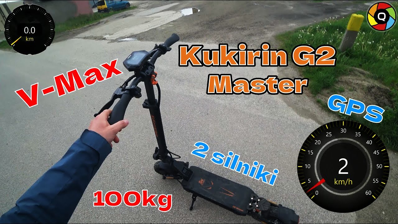 Hulajnoga Kukirin G2 Master - vmax | prędkość maksymalna | GPS | top speed | najszybsza | test