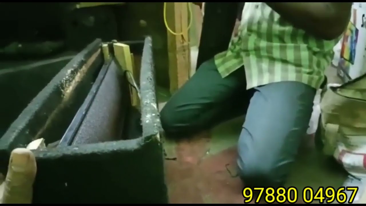 Bus video source led tv fitting with wooden cabinet | BUS AUDIO