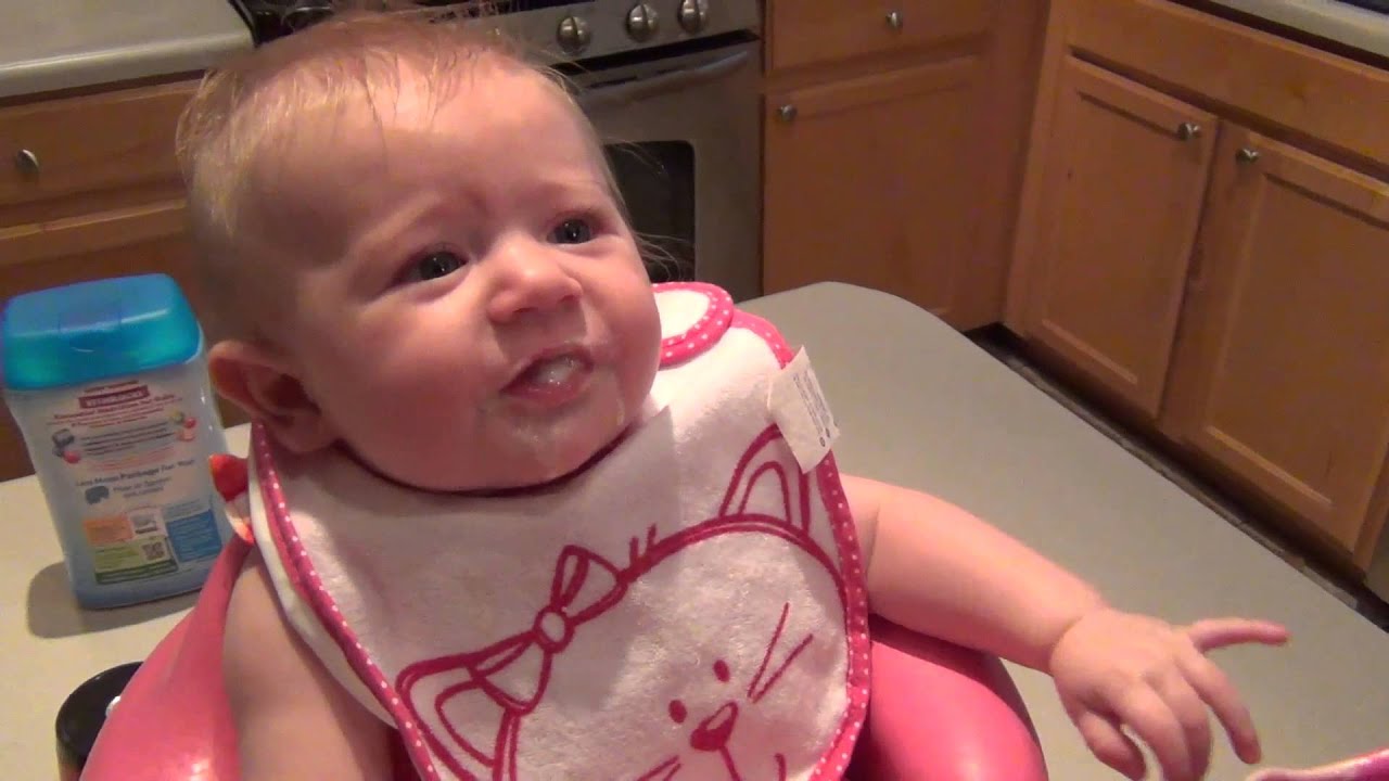Kaylie's First Spoon Feeding