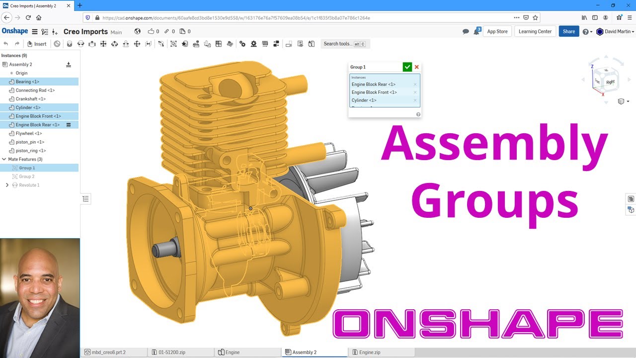 Onshape - Assembly Groups