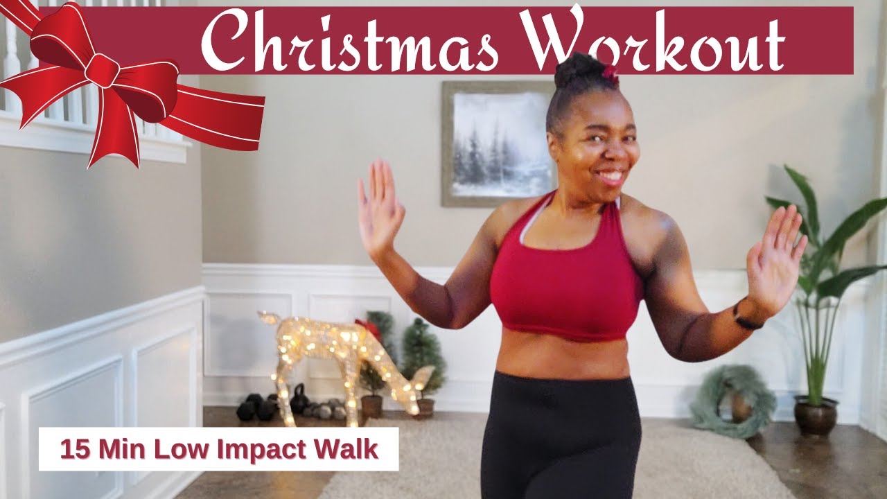 15-Min Christmas Walking AerobicsLow Impact & Festive