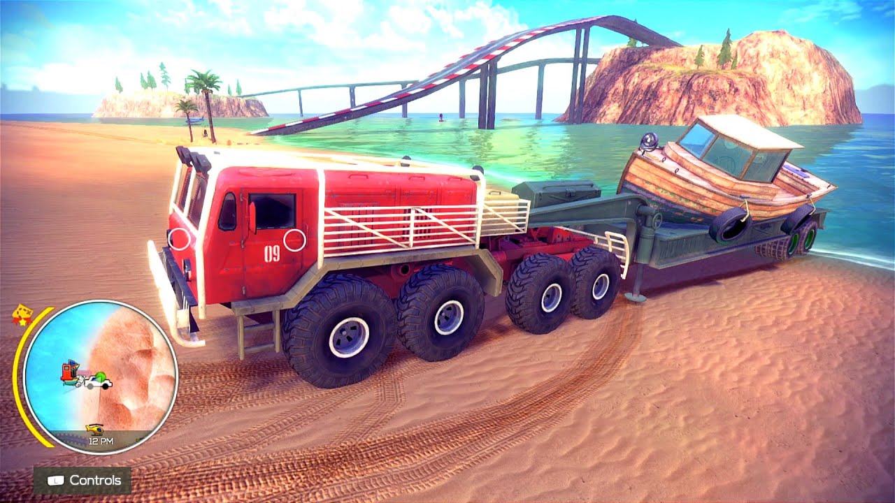 Titan Transporting Wooden Boat To Small Pond | Off The Road Unleashed Nintendo Switch Gameplay HD