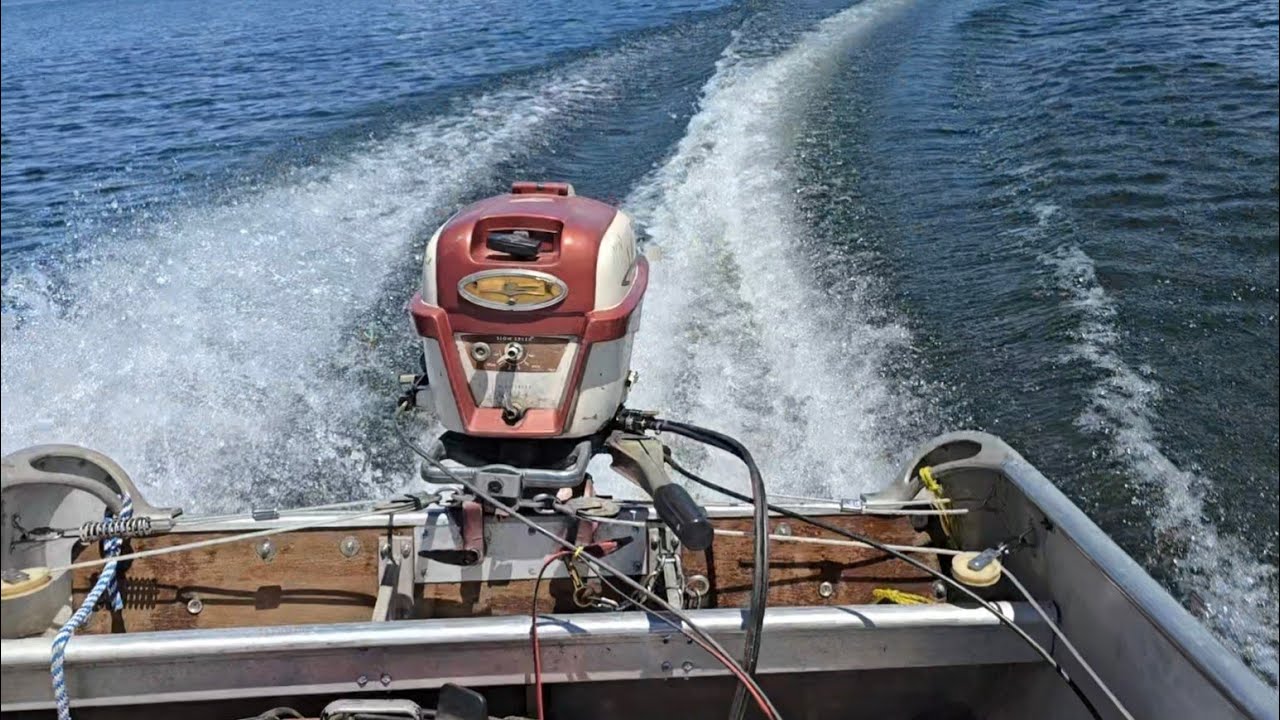 Memorial Weekend Boat Ride Manistee Lake 1958 Johnson FD-12 18hp Outboard Motor