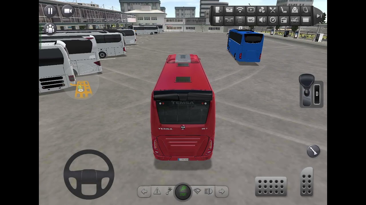 BSU Bus simulator Ultimate : Red Temsa MD-9 Customization at the garage and route. Ready to route.