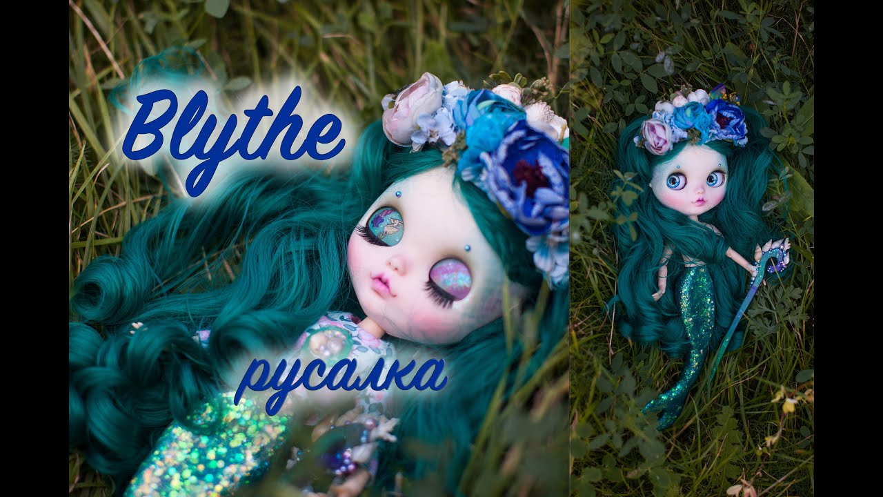 Кукла Blythe Русалка. Как нарисовать чешую. Хвост из эпоксидной смолы на магните.
