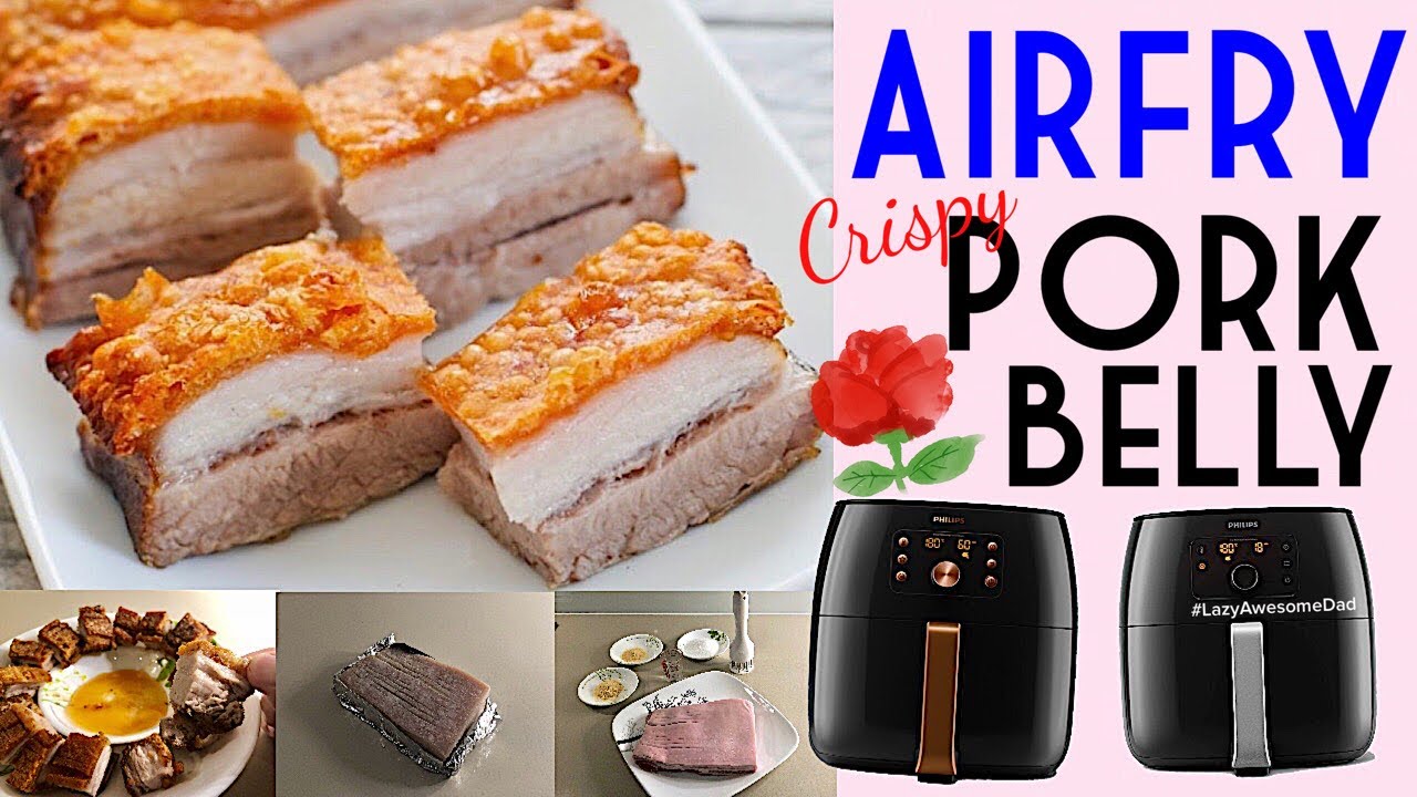 Easy Crispy Pork Belly recipe in Philips AirFryer XXL Avance  - Crispy Lechon Kawali #2 less salt