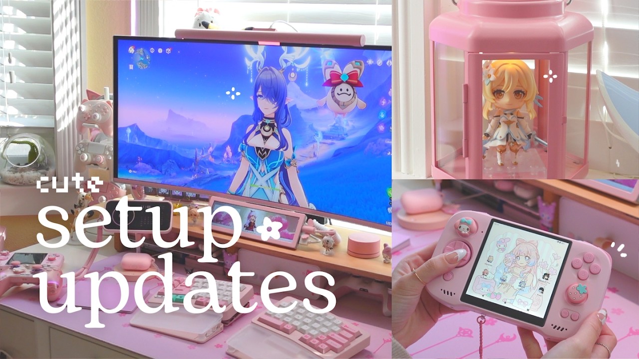 🎀 cute but small gaming setup touches for comfy gaming in all seasons | peripherals, decor + more ✭