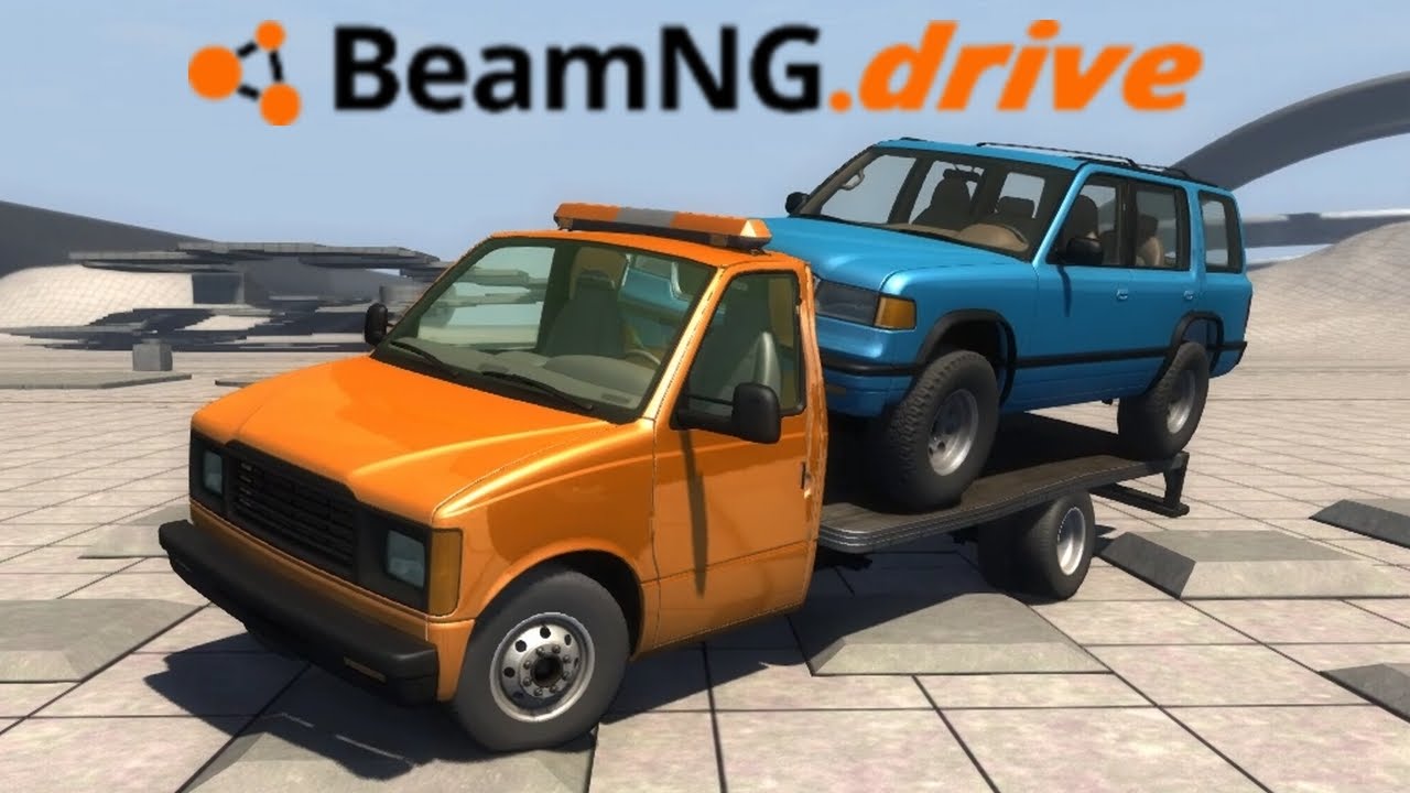 BeamNG Drive - Trying to Transport a SUV With the Flatbed Van
