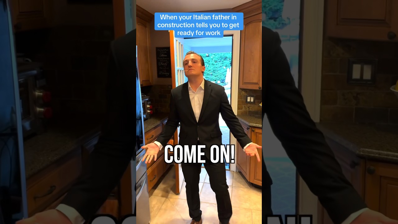 POV: Italian Father In Construction Says Dress For Work