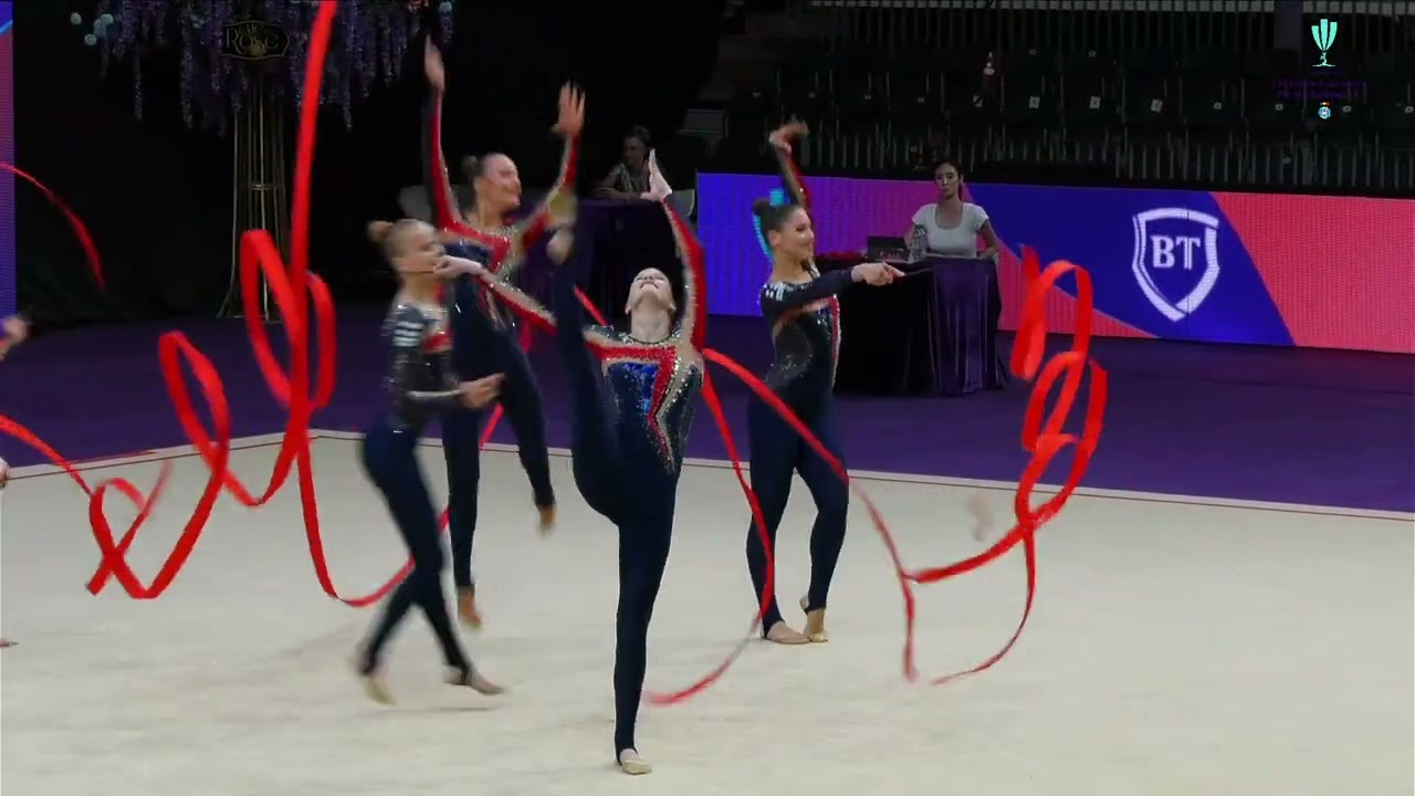FIN  5ribbon Seniors  FIG RG WCCup Cluj Napoca 2025 FIN KAPIAINEN Nea, KURVI Miisa, MAEKINEN Lumi, O