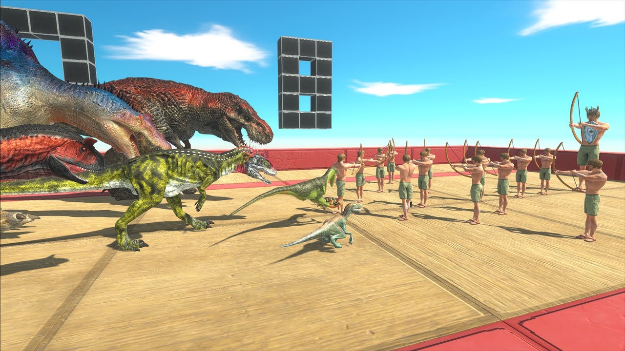 Cannivore Dinosaurs Overcome Archie The Archer Challenges - Animal Revolt Battle Simulator