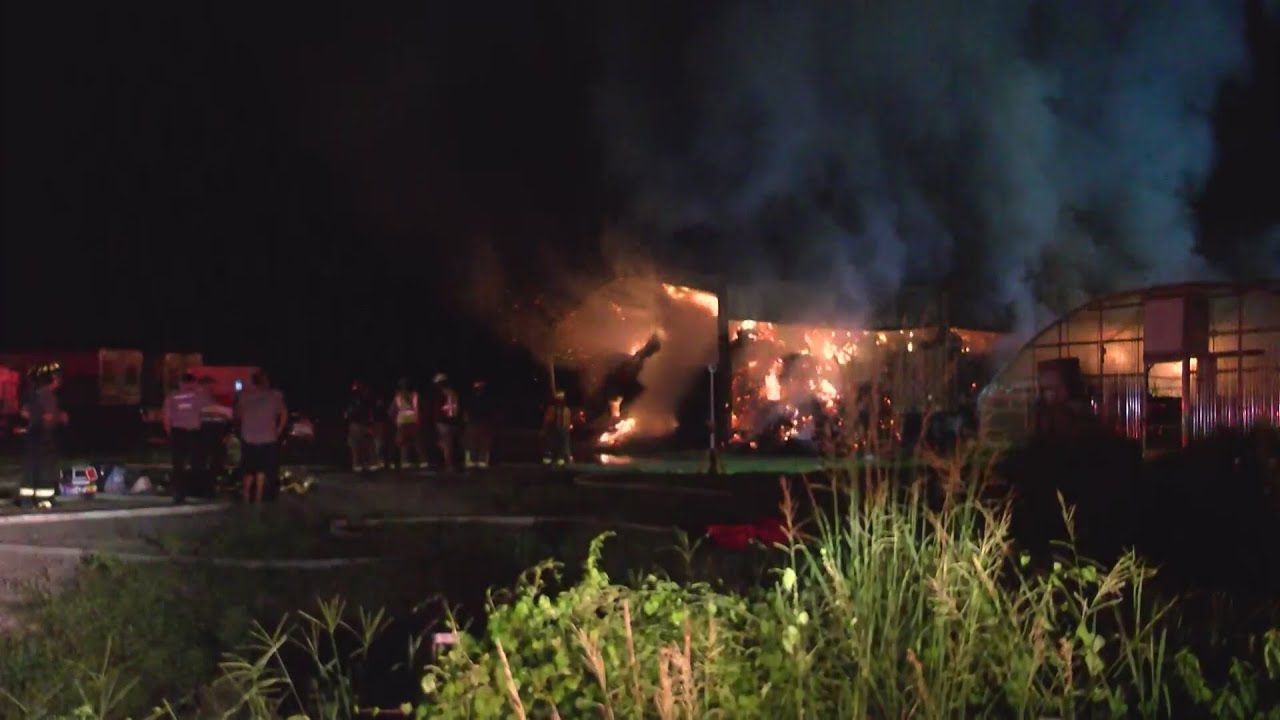 Crews battling structure fire at Snow Hill farm