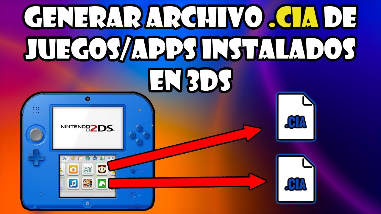 CONVERTIR JUEGOS/APPS instalados en 3DS a ARCHIVOS CIA