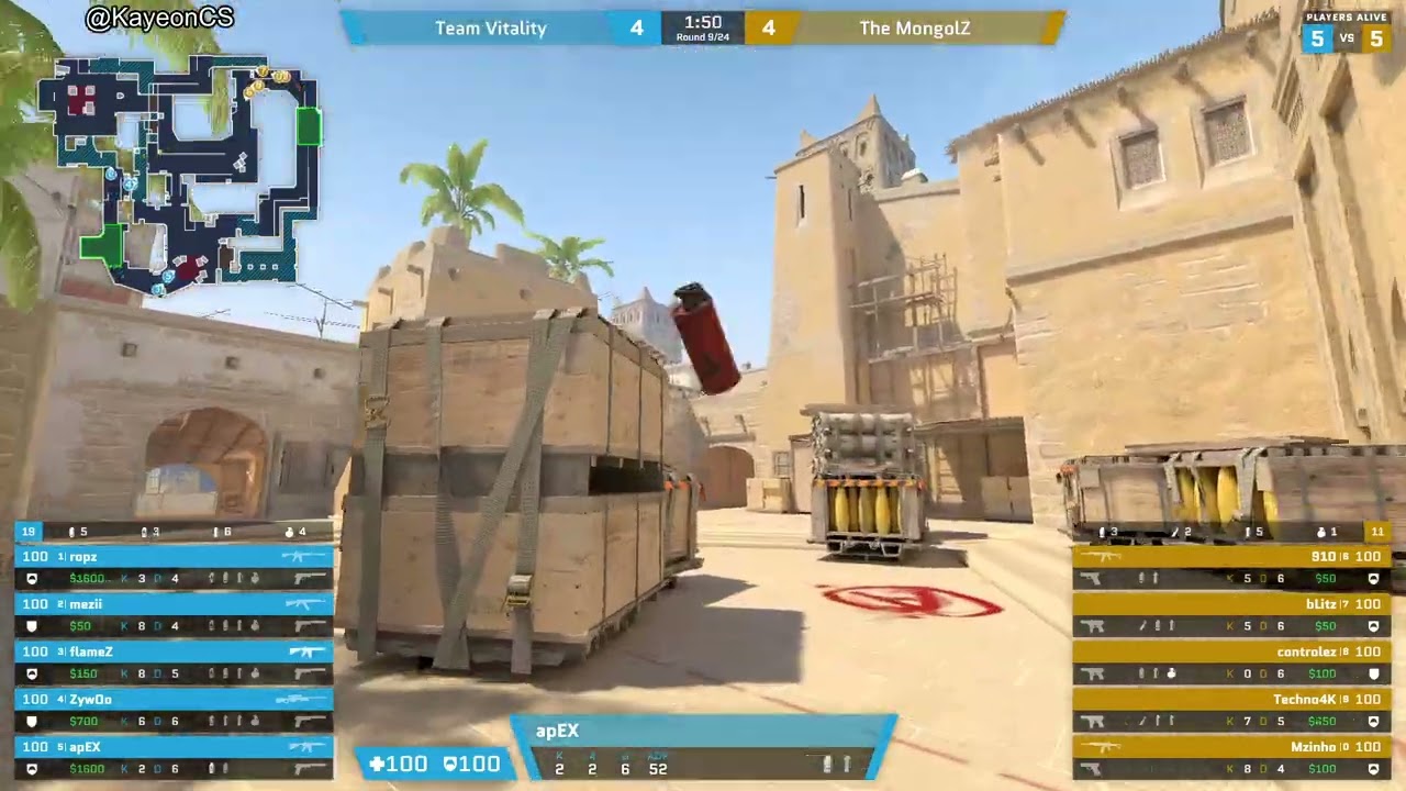 apEX Demo ( 5-12 ) Vitality vs The MongolZ ( MIRAGE ) POV | StarLadder Budapest Major 2025