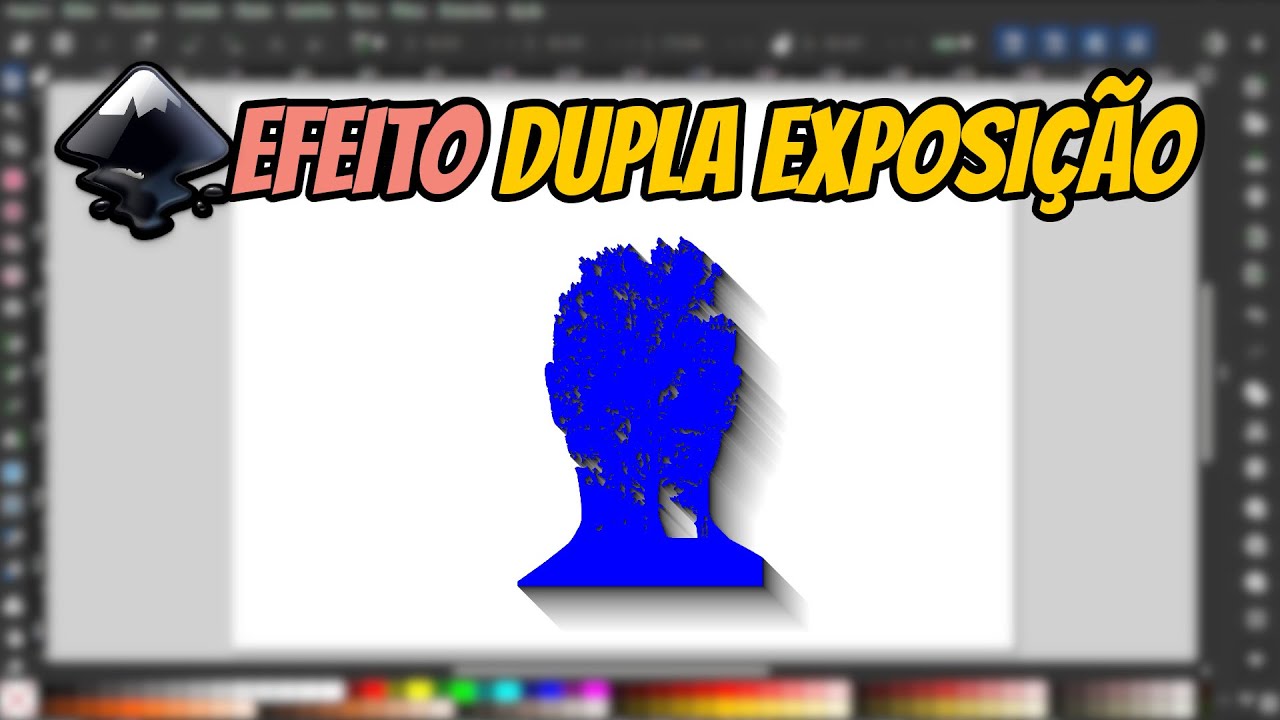 Inkscape  - Incrível efeito de DUPLA EXPOSIÇÃO! (Passo a passo completo!)