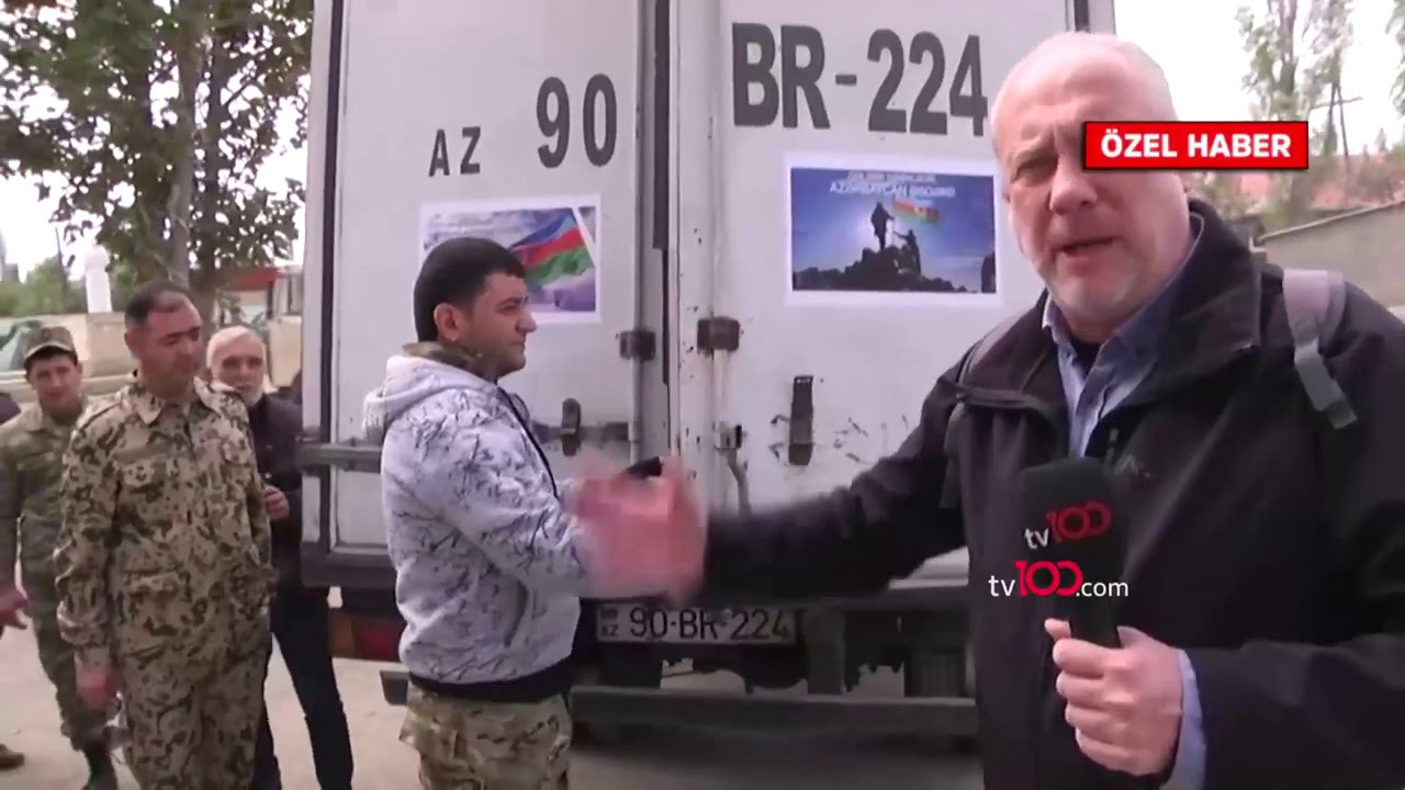 Azerbaycan askerlerine kamyon kamyon erzak desteği