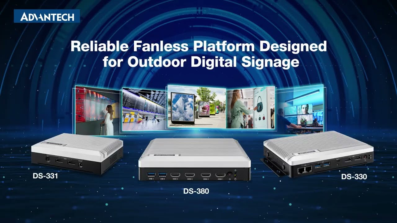 Advantech DS-300 Series | Rugged Fanless Digital Signage for iCity & iRetail