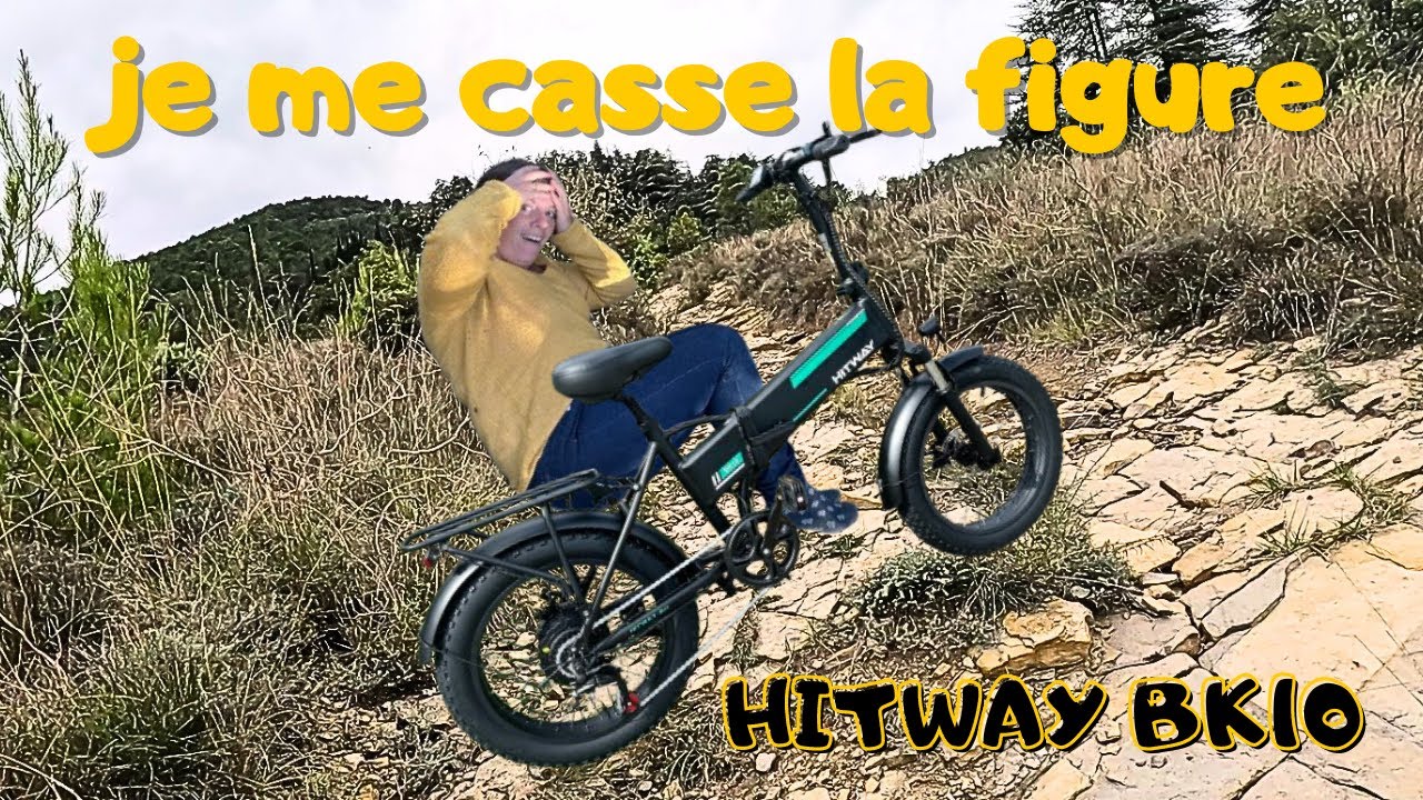 Chute en offroad avec ELECTRIC BIKE BK10 HITWAY  @hitway1928 #cycling  #offroad  #bike