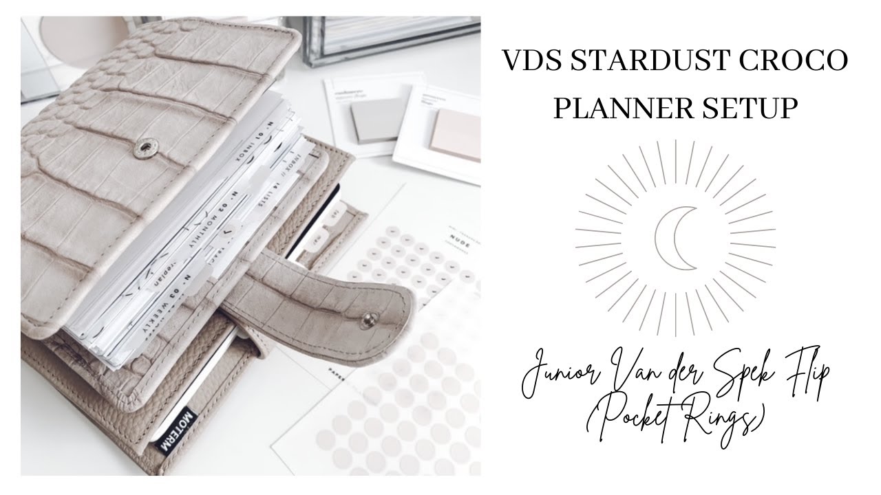 VDS STARDUST CROCO PLANNER SETUP | Junior Van der Spek Flip (Pocket Rings)