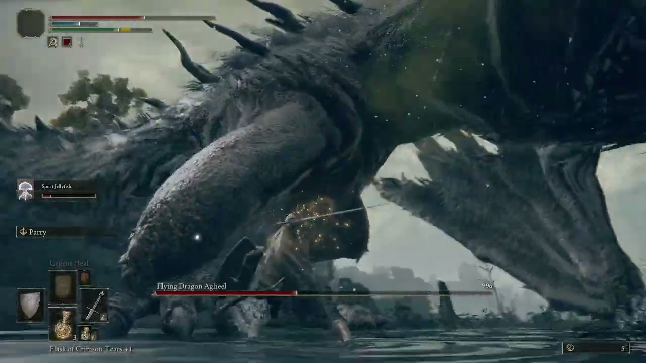 Elden Ring - Ageel Lake Dragon - Boss fight