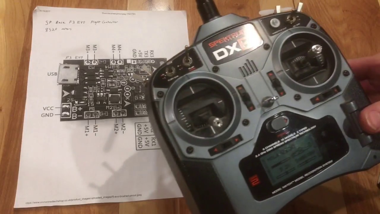 Building A SP Racing F3 EVO Drone With DSM2 Receiver