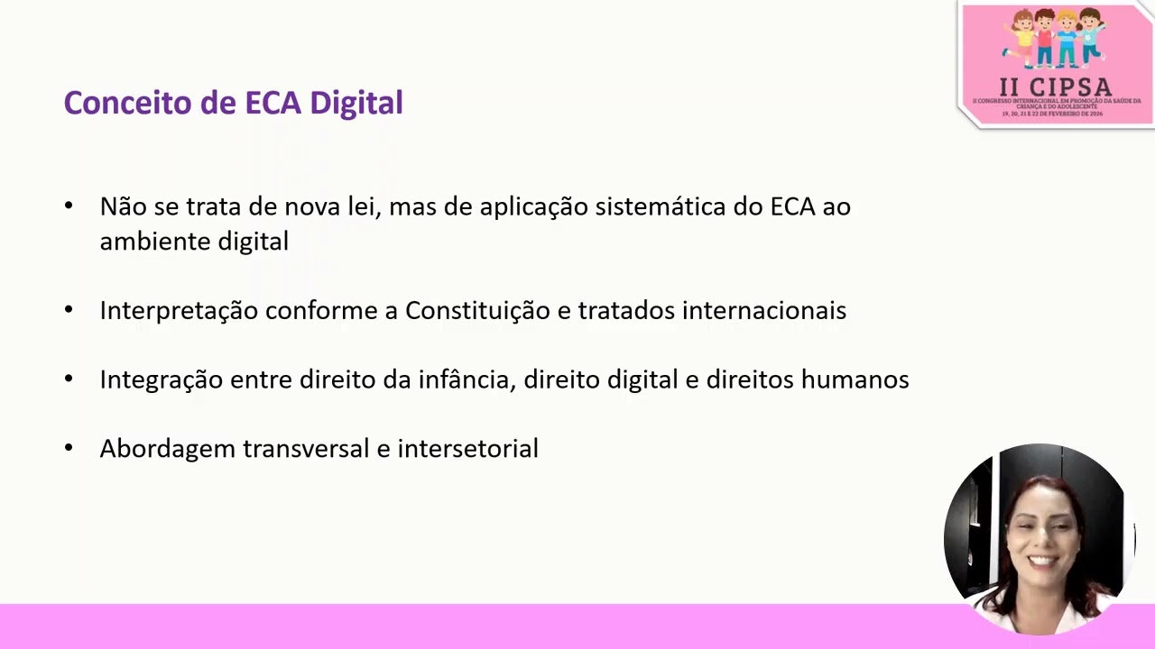 Palestra: ECA digital: governança, proteção e responsabilidade na defesa dos direitos de crianças