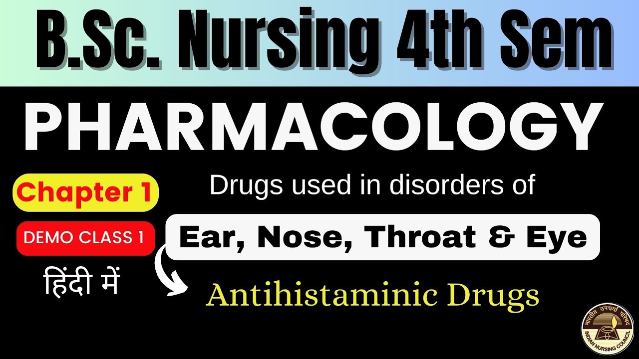 B.Sc. Nursing 4th Sem | PHARMACOLOGY - 2 | Drugs used in disorders of Ear, Nose, Throat & Eye