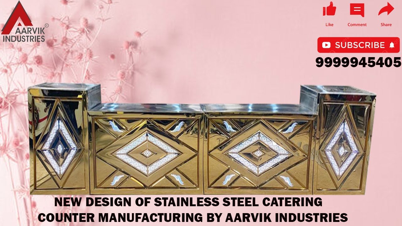 NEW DESIGN OF STAINLESS STEEL CATERING COUNTER BY AARVIK INDUSTRIES