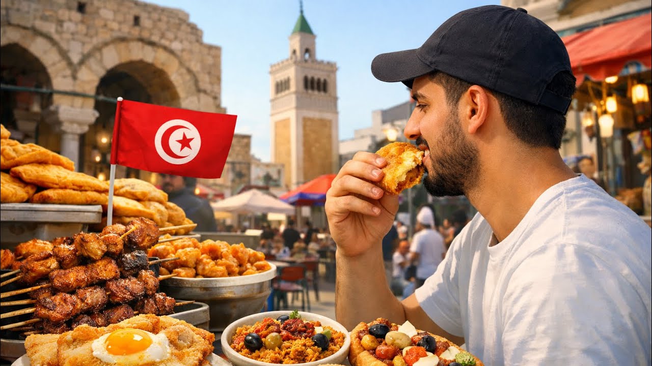 جربت أخطر وألذ ستريت فوود في تونس 🇹🇳🔥