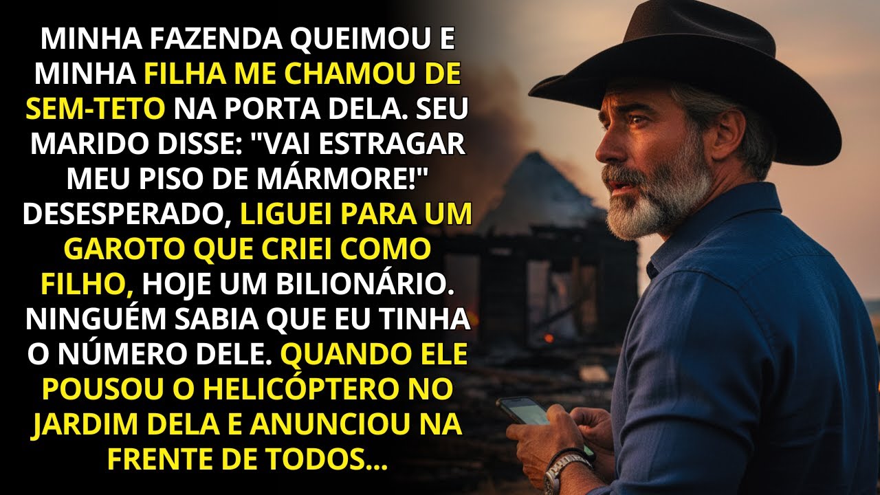Minha fazenda queimou e minha família me chamou de sem-teto. Então liguei para um amigo bilionário…