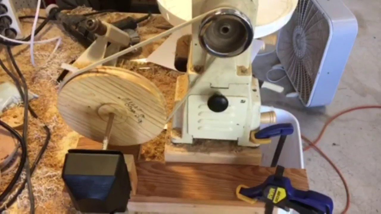 Slow Pulley System for Finishing on the Lathe