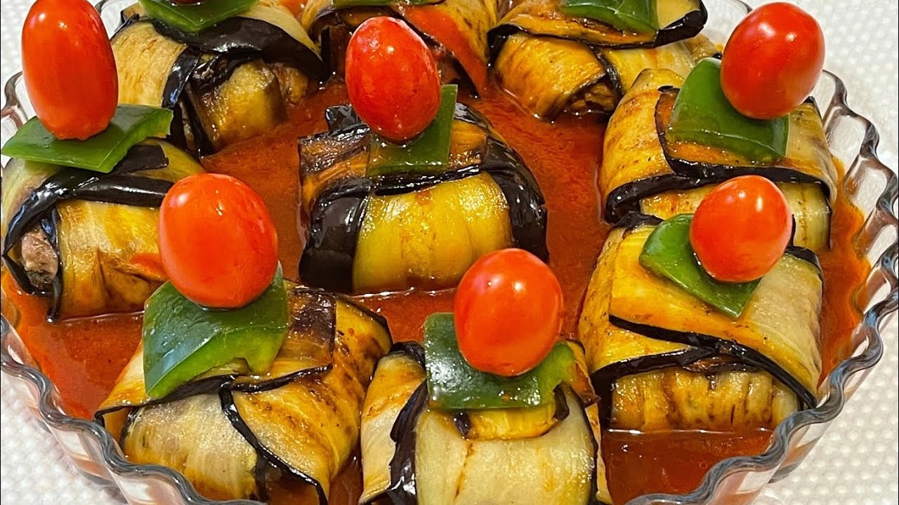 Islim Kebab - Traditional Eggplant with Meatballs // #طرزتهیه #بادنجان سیاه بقچه ای ،#پیش غذای  لذیذ