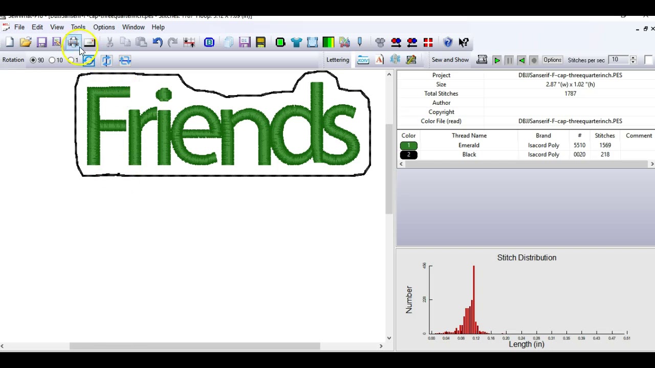 How to make a personalized snap tab in Sew What Pro using th