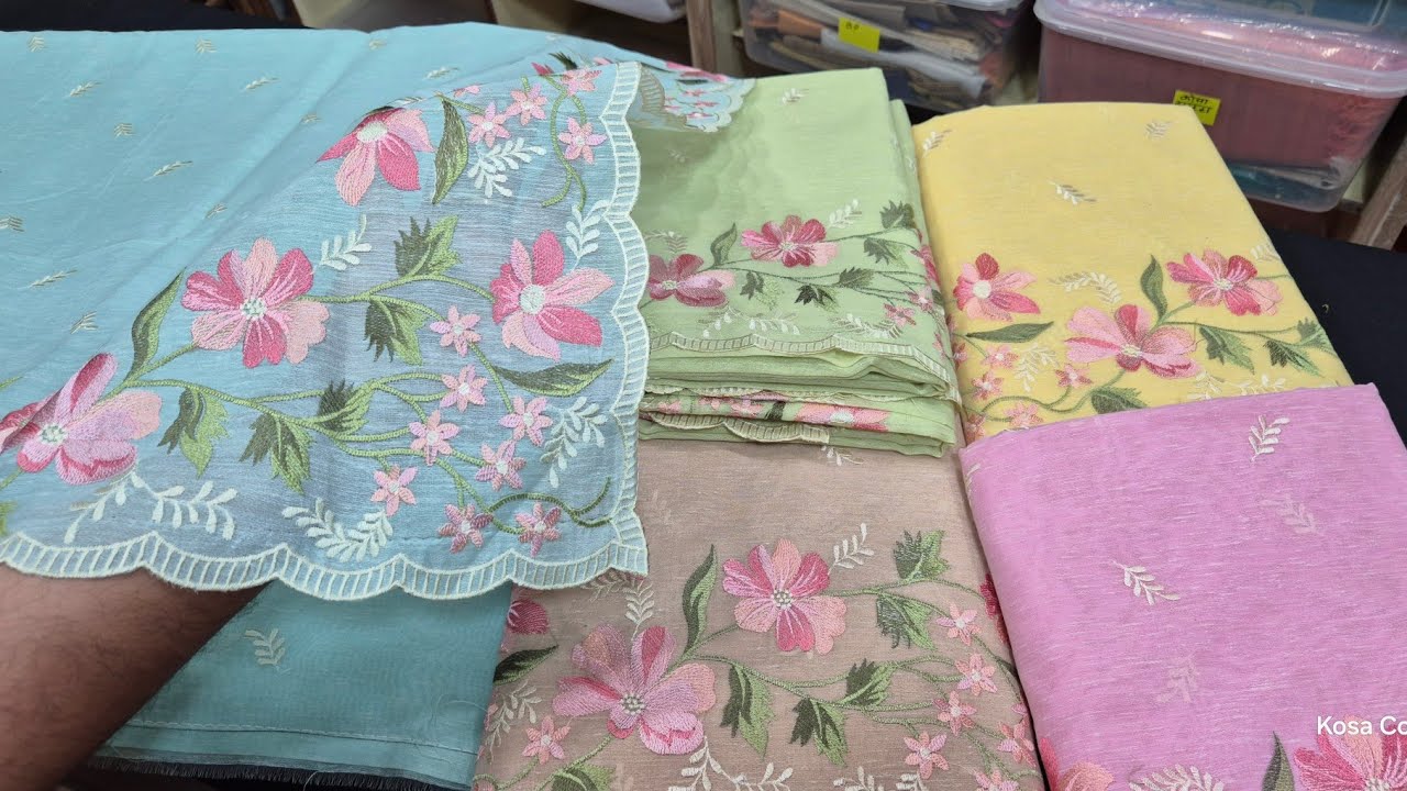 Linen Cotton Silk Saree with Embroidery & Cut Work | Best Festive & Party Wear Saree