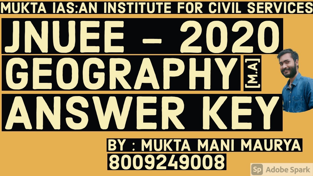#JNU #NTA 2020  GEOGRAPHY (M.A) ACCURATE ANSWER KEY BEFORE OFFICIALLY RELEASED